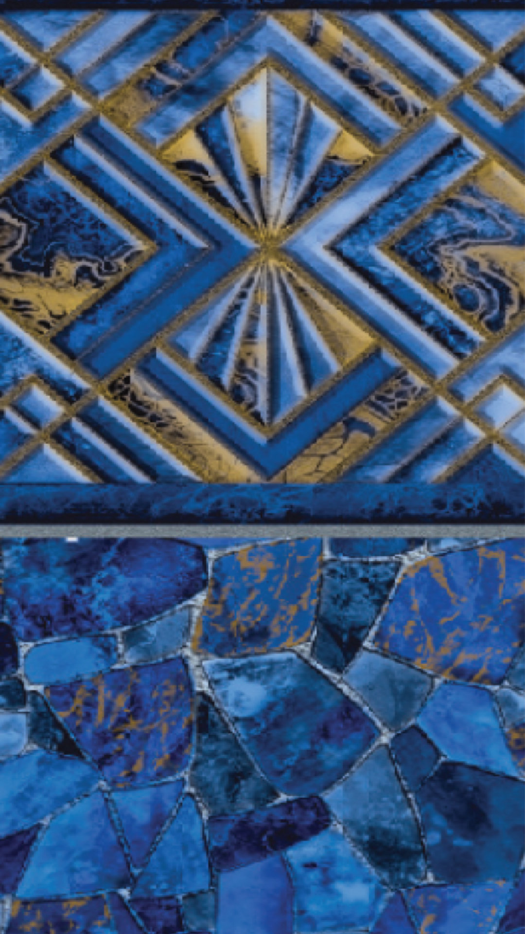 Show Me Pools - Diamond Deco Seaglass Blue - Vinyl Liner Pattern